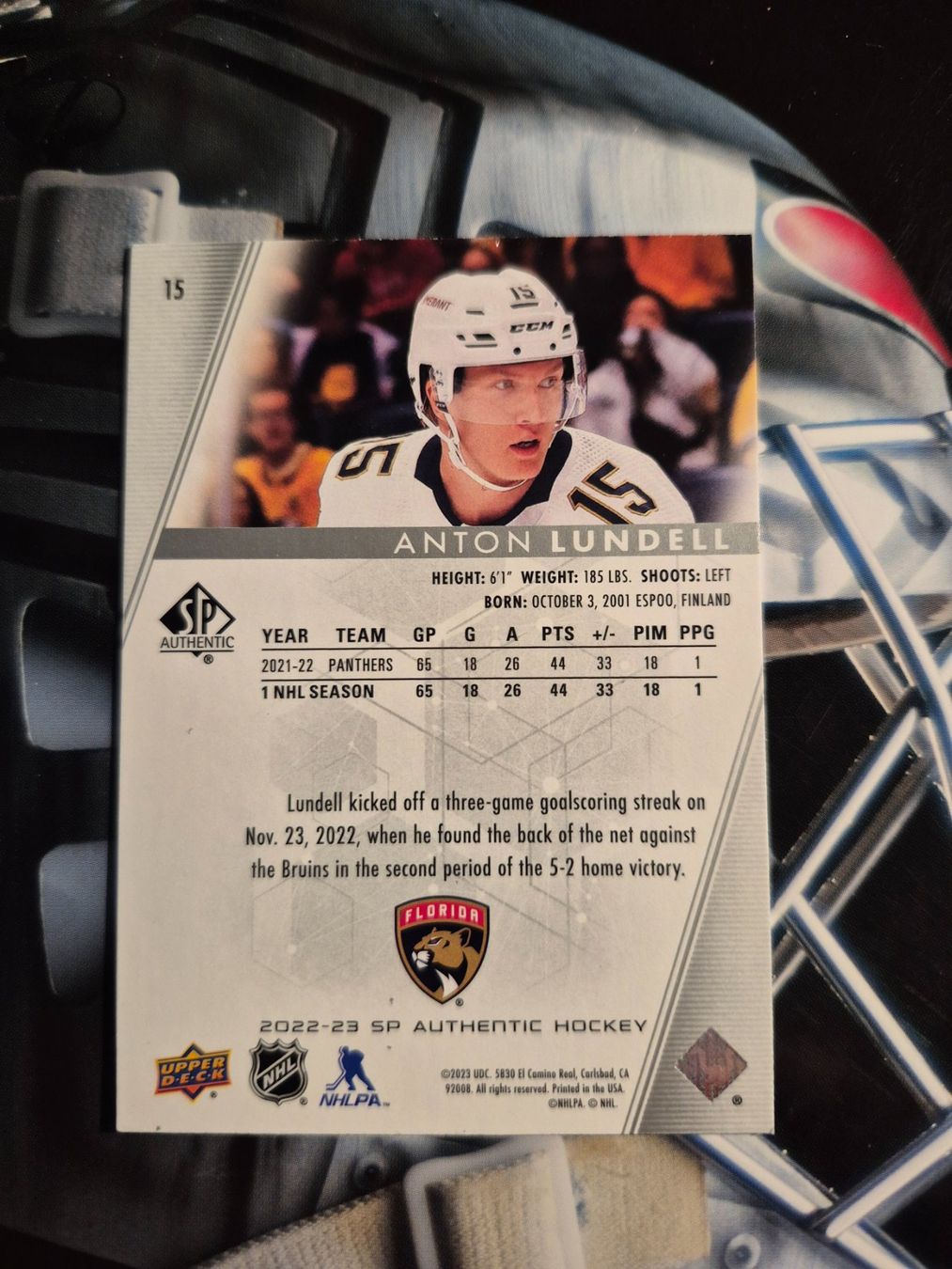 NHL Carte collezionabili: NHL Anton Lundell Florida Panthers – Usato da Treiten venduto da Sauber73 1