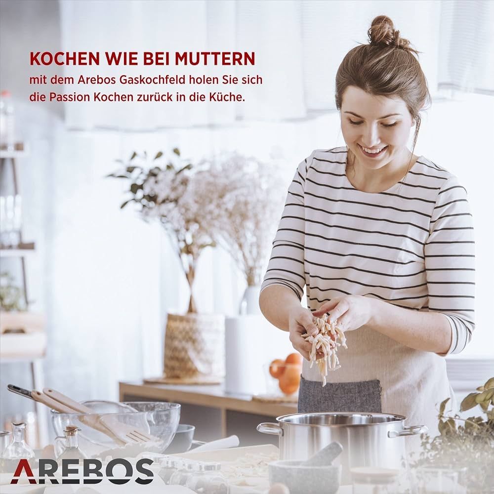 Elettrodomestici da cucina: Gasherd Glas 70cm 5 Brenner - Neu – Nuovo (secondo la descrizione) da Nebikon venduto da warendiscount 1