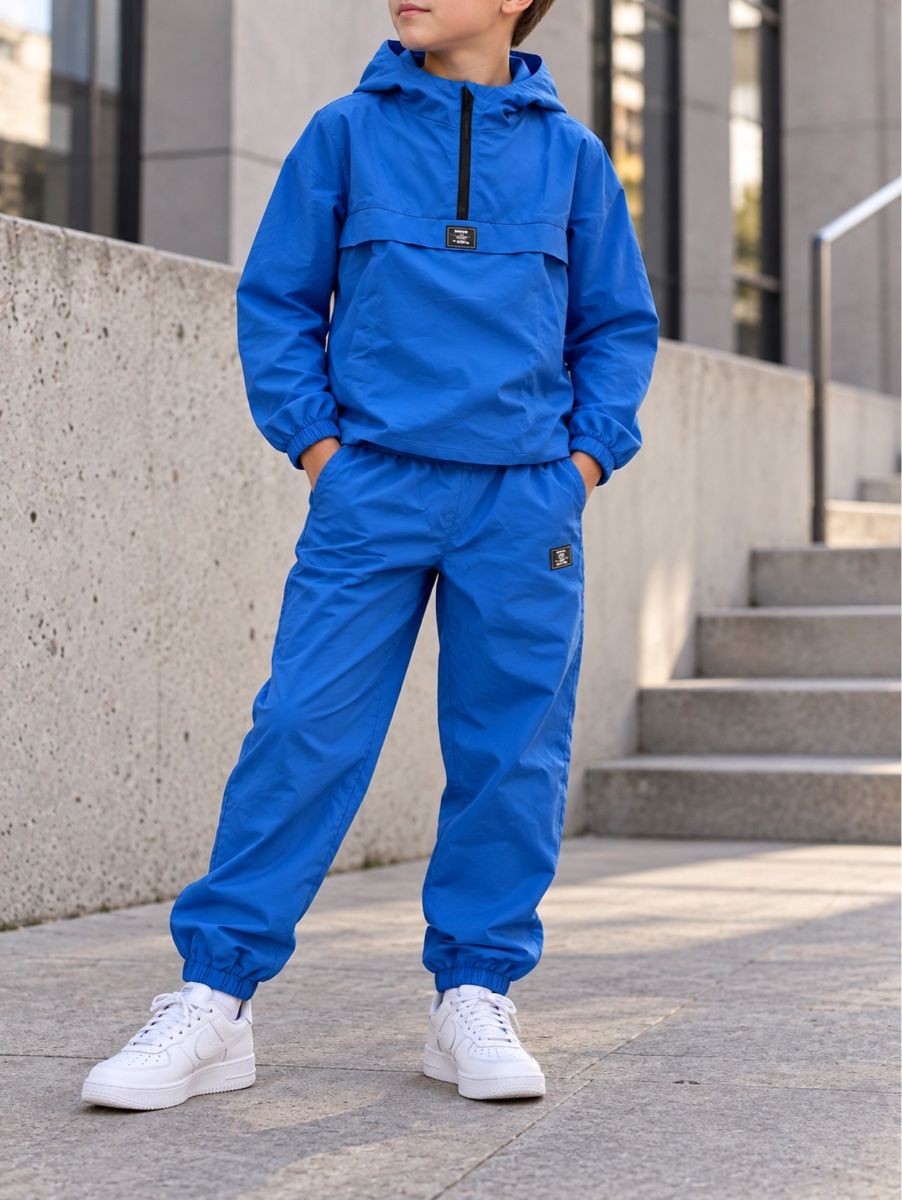 Pantaloni: ENSEMBLE COUPE-VENT BLEU POUR ENFANT – Nuovo (secondo la descrizione) da Lausanne venduto da mar_6snp
