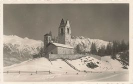 GR St Moritz – Eglise San Gian en hiver