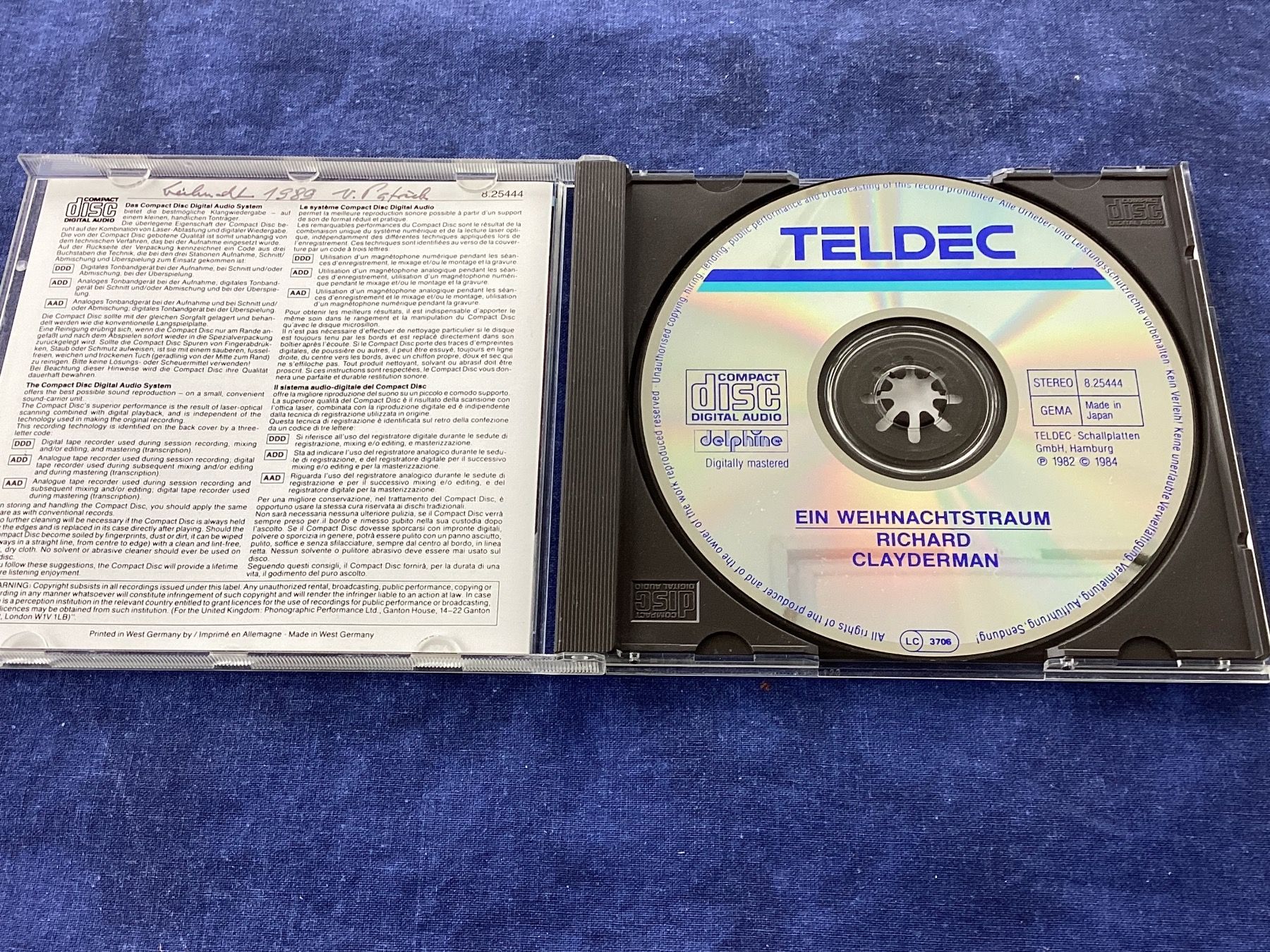CD: Richard Clayderman, Ein Weihnachtstraum – Usato da Mörschwil venduto da Monzar 1