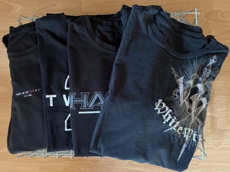 T-Shirt Herren schwarz Grösse M gebraucht im Set (4Stück)