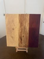 Abstraktes Bild Holzoptik 3 Farben auf Leinwand neu