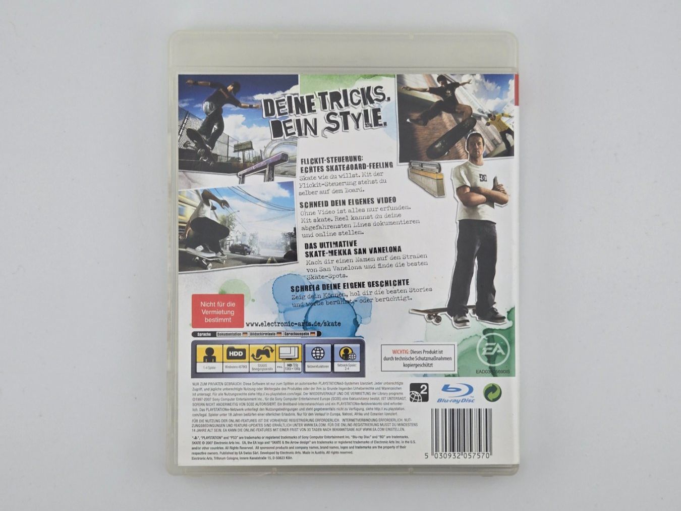 Sony Giochi: Skate PS3 Spiel mit Hülle - Top! – Usato da Hunzenschwil venduto da Fluz 2