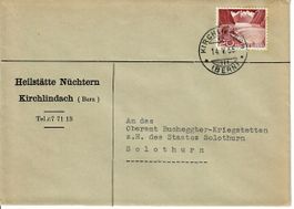 Brief, Heilstätte Nüchtern - Kirchlindach 1955
