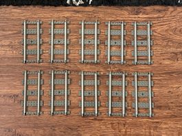 LEGO 9v Schienen Gerade 10 stk.
