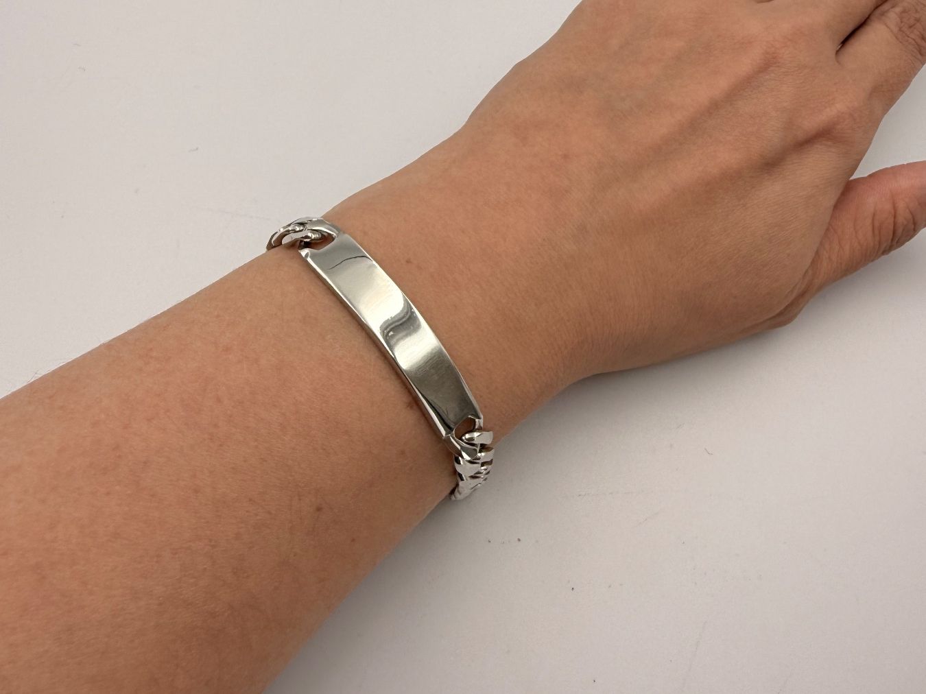 Armbänder & -reifen: ID-Bracelet Panzer Silber 925 21cm – Gebraucht aus Zug von gold.schmuck 2