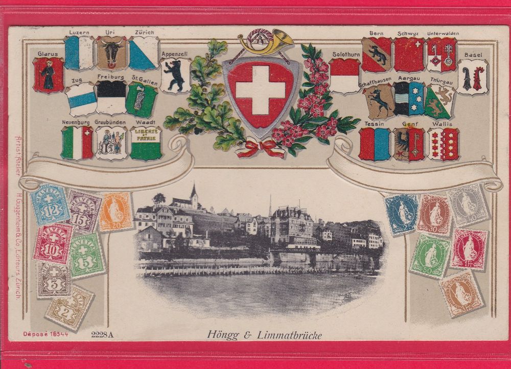 PRÄGE, HÖNGG & LIMMATBRÜCKE, 18.10.1906 (Gebraucht) in Oberrieden für ...