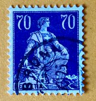 Nr.162 Sitzende Helvetia mit Schwert GESTEMPELT 