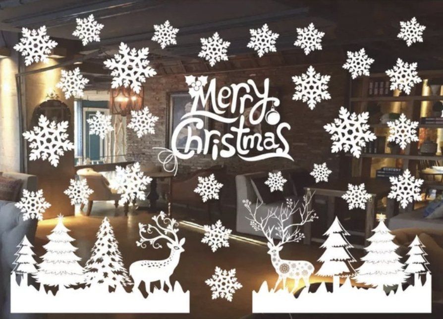 Kleber Sticker Aufkleber Fenster Weihnachten Advent Winter (Neu und ...