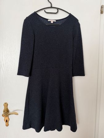 Esprit Kleid dunkelblau mit Muster Grösse S gebraucht