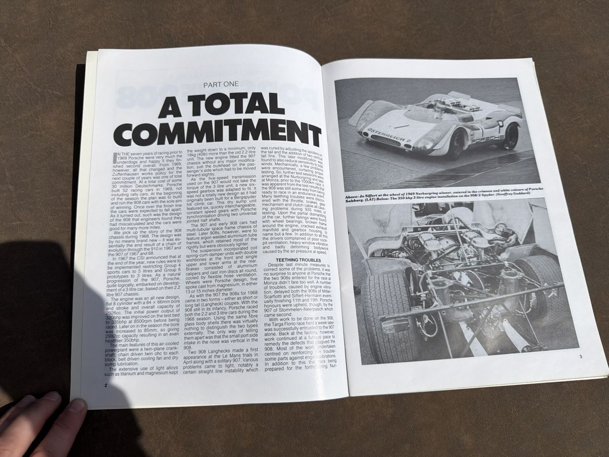 Porsche Documenti: Broschüre: Porsche 908 - rar – Nuovo (secondo la descrizione) da Wolfwil venduto da Rolex1 1