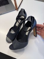 Jimmy Choo Escarpins en Cuir, Bleu Marine, Taille 40