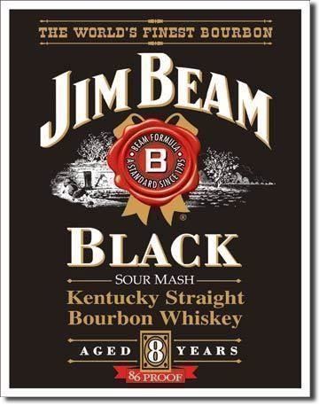 Schilder: Blechschild - Jim Beam - Black Label – Neu und originalverpackt aus Ennetbürgen von open24shop