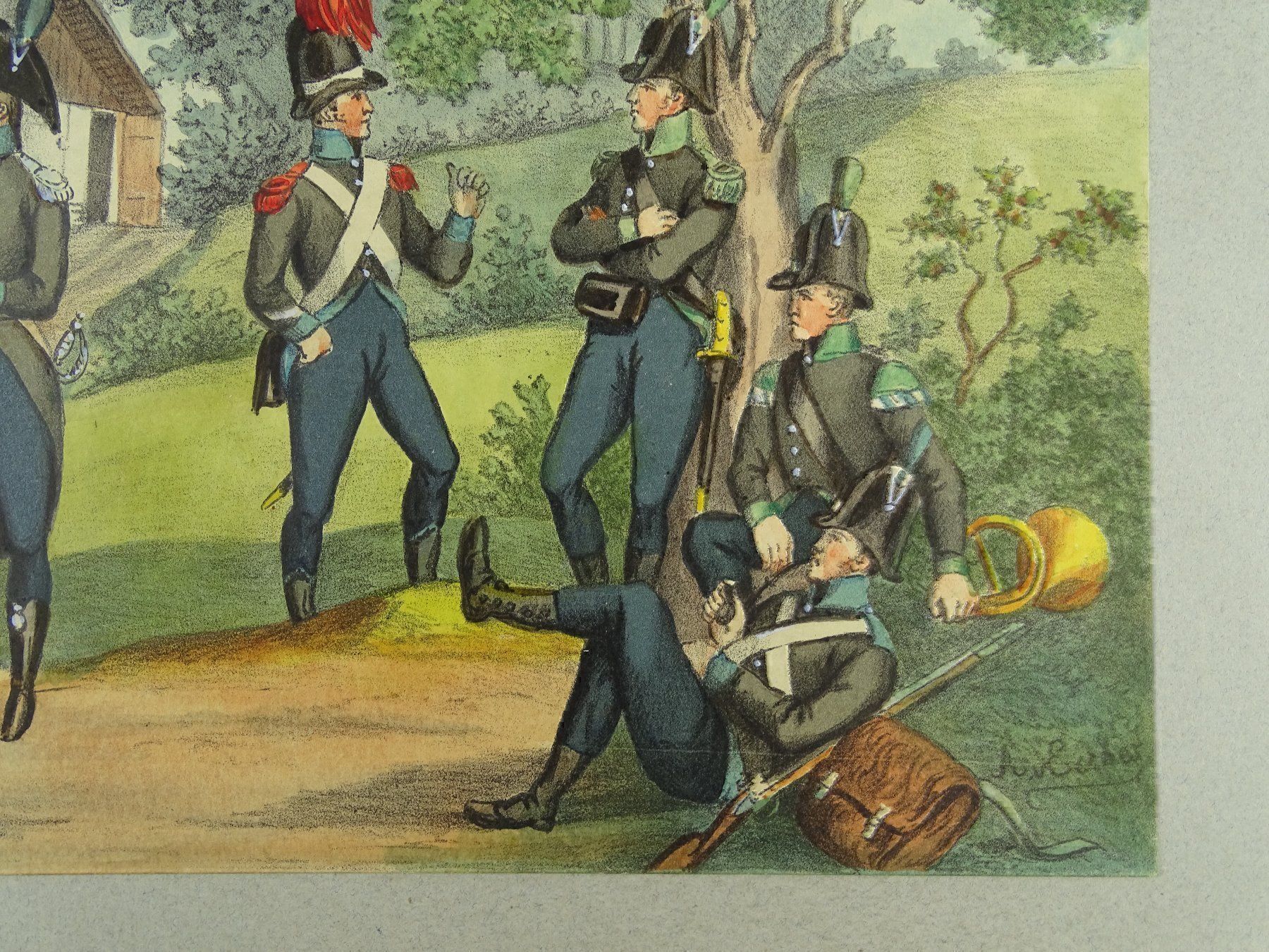 Grafiken & Lithographien: LUZERNER MILIZEN, LITHOGRAPHIE UM 1890 – Gebraucht aus Grüningen von Kartensammler 4