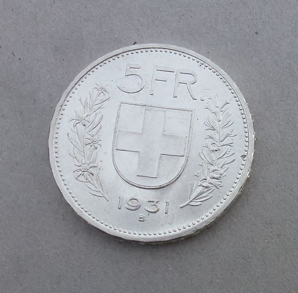 Tutti le monete: ++ 5.- Franken 1931 – Usato da Walkringen venduto da Casablanca777