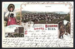 Litho Bienne / Biel, Taubenloch, Hotel u