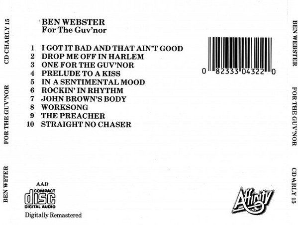 CD: Ben Webster, Kenny Drew, N.H.P. Pedersen, John Engels, – Usato da Unterbäch VS venduto da cond 1