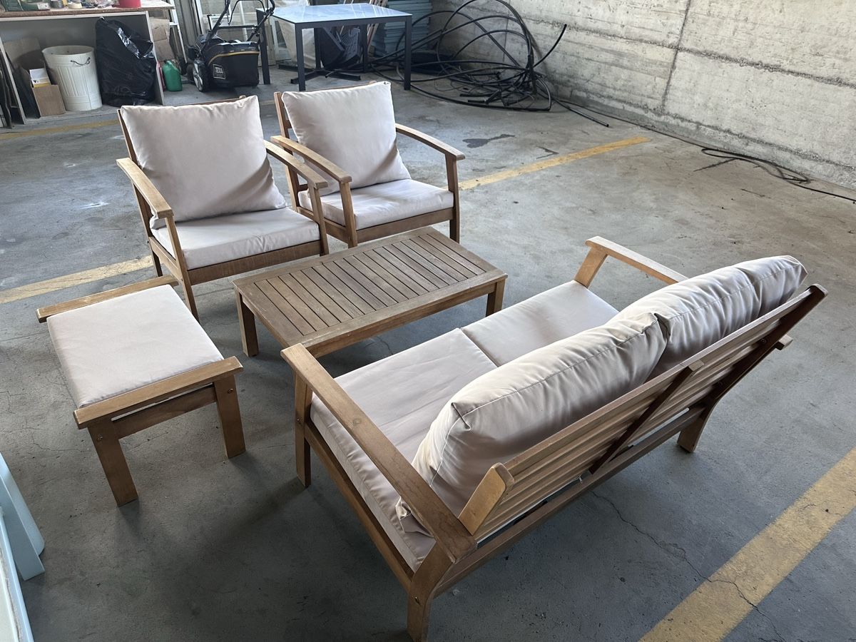 Divani: Gartenlounge Holz 5-tlg Gartenmöbel – Usato da Steinach venduto da EvAy_Trade_2023 2