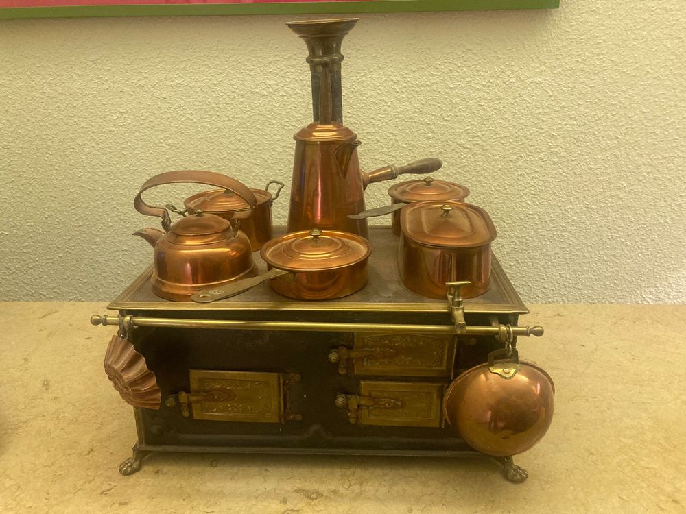 Cuisinière Miniature Berkenkamp & Schleuter – Jouet Ancien Pour Poupée – Fer Blanc