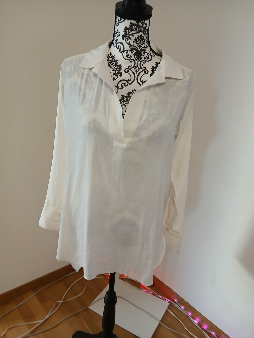 H&M Camicette: Elegante weisse Bluse, transparent, Gr. 36 – Usato da Glattbrugg venduto da hap_8w8v