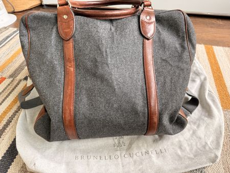 Brunello CUCINELLI Wool and Leather travel bag