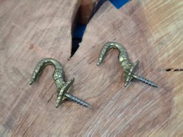 2 schöne Wand Haken, Messing (LOT3191#AEW0)