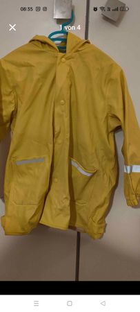 Gelbe Regenjacke, Grösse 110/116