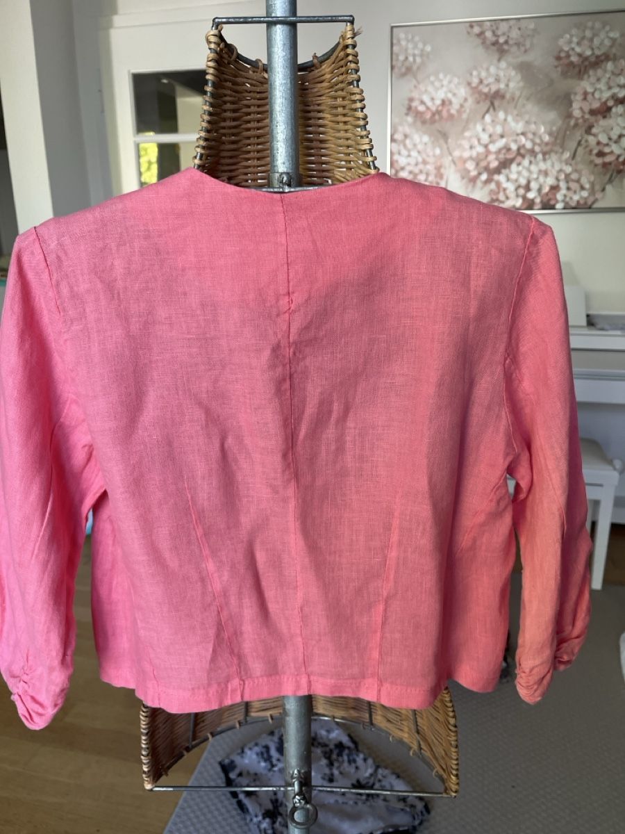 Bolero: Leinen Bolero, lachsrosa, S – Usato da Solothurn venduto da Bobesch08 4