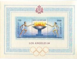 Block Olympische Spiele. San Marino
