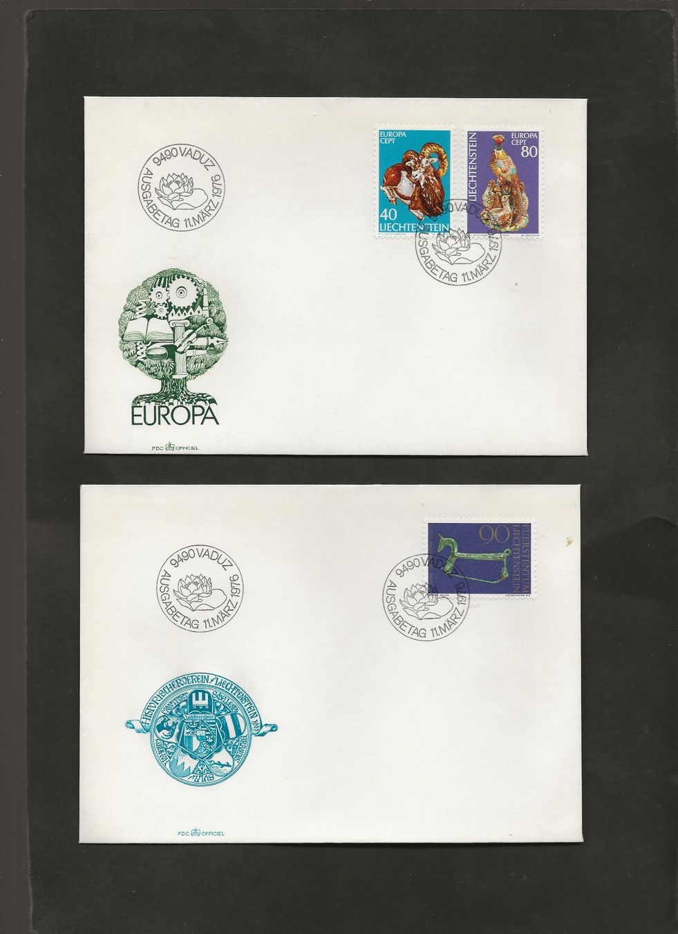 Tutti i francobolli: 32 FDC Liechtenstein 1974 bis 1976 , 1980 bis 1982 – Usato da Au ZH venduto da xelagreb01 8