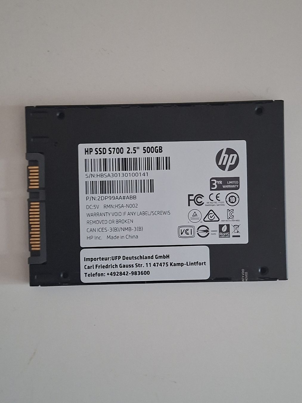 Hewlett Packard Disques durs: SSD HP S700 2.5" 500GB  – D'occasion à Genève par pau_tnd9 1