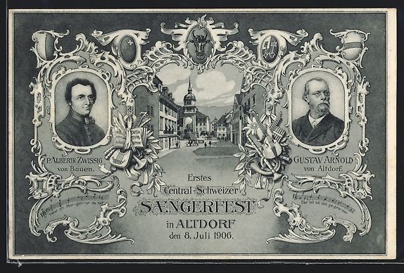 Ansichtskarten: Litho Altdorf, Erstes Central-Schweizer  – Gebraucht aus Berlin von bartko-reher