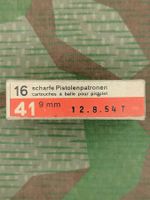 Munitionsschachtel 9 mm Pistolenpatrone 41, leer