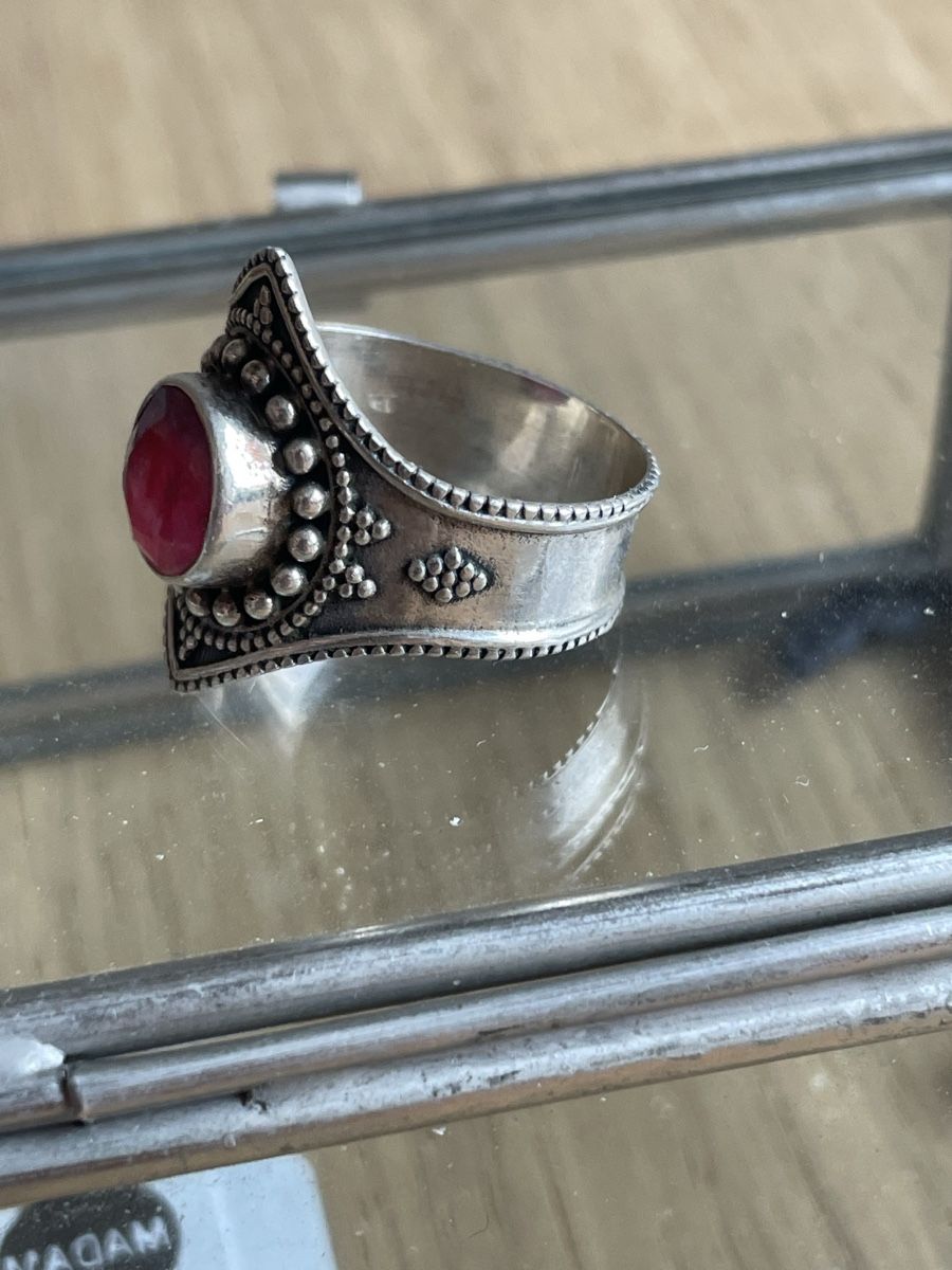 Anelli: Orientalischer Silberring mit echtem Stein – Nuovo (secondo la descrizione) da Baar venduto da oldnewnew 1