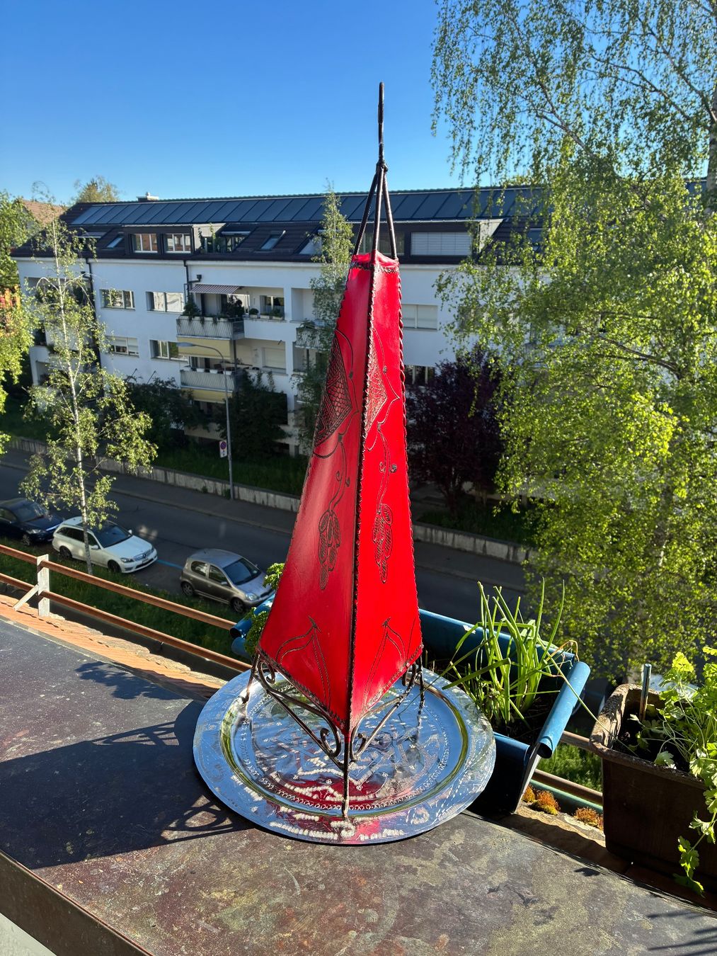 Lampade: Hennalampe rot aus Marokko – Usato da Zürich venduto da thetschi 1