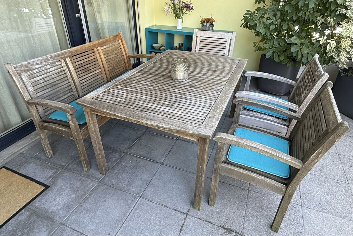 Tischset: Gartenmöbel Teakholz – Gebraucht aus Luzern von Carcan97 1