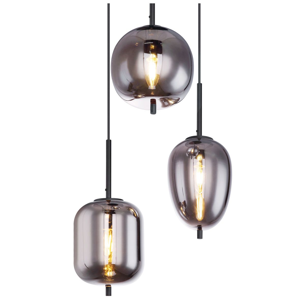 Kronleuchter & Deckenlampen: Pendelleuchte, Glas, Rauchfarbe, 46 cm Ø – Neu (gemäss Beschreibung) aus Kreuzlingen von Smart-Light 5