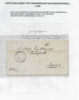 Amtlicher Brief von Tägerweilen nach Bischofszell 1838