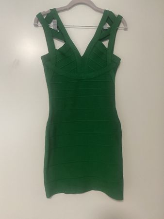 Green mini elastic dress from BDBA