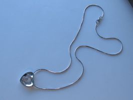 SILBER Kette mit Zirkonia Anhänger