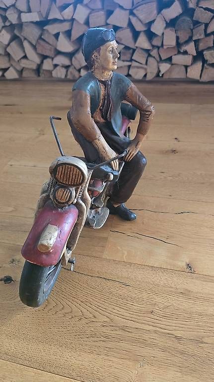 Modellbausätze & Standmodelle: Harley-Davidson Retro Figur auf Motorrad – Gebraucht aus Leimbach AG von Vogelspinne 3