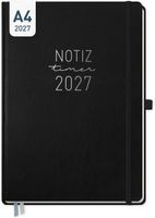 Häfft Wochenplaner 2027 A4 Notizbuch Schwarz