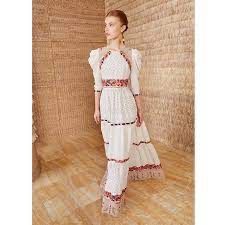 Ulla Johnson Vestiti: Ulla Johnson Open back Embroidered Gown – Usato da Dallenwil venduto da ZD2019 1