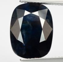 Angebot grosser seltener 10,02ct Saphir, Kissen Dunkelblau