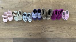 Set Winter-Babyschuhe, Hausschuhe, Lauflernschuhe, Gr. 17-21