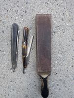 Antikes Rasiermesser Set mit Streichriemen - Vintage