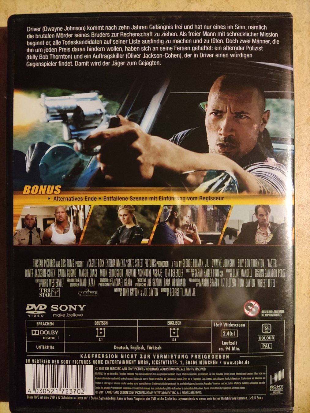 Tous les DVDs: FASTER – D'occasion à Basel par Alacant 1