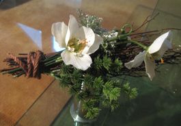 TEXTURBLUMEN AUF DIE ESTE, WINTER TISCHDECKO