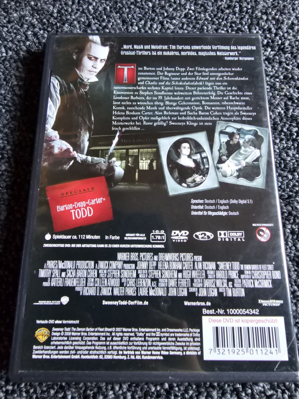 Tutti i DVDs: DVD Sweeney Todd (22757) – Usato da Ruswil venduto da jan_bxl5 1